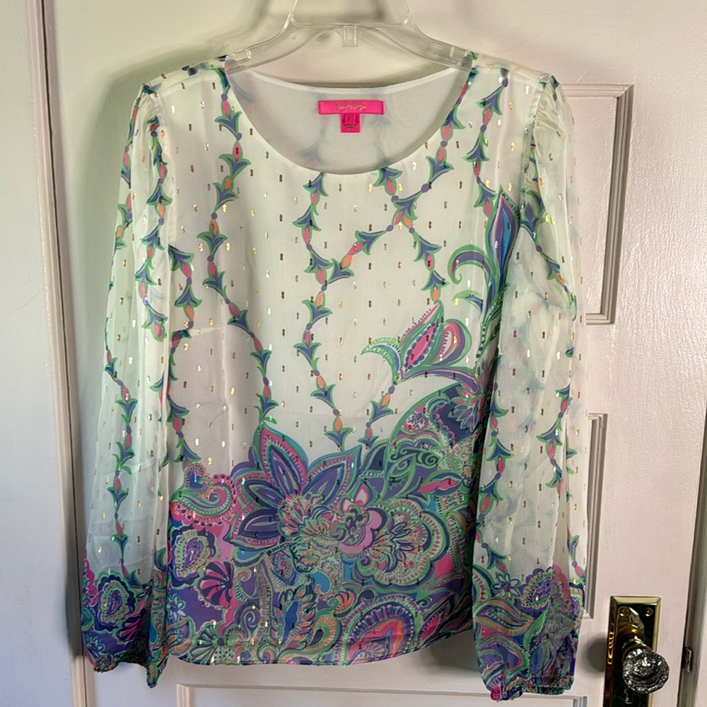 Lilly Pulitzer Miriam Top - New w/out Tags - Large - L - Multi Best Kept Secret
